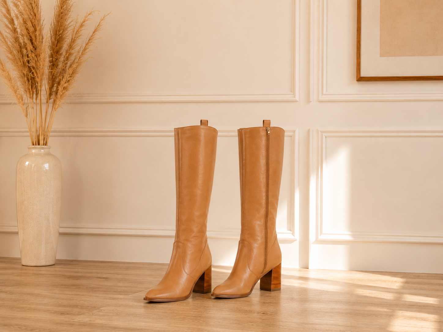 Bota Sophie Valentina Caramelo Cano Alto